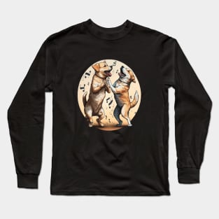 Dogs dancing to the music،Dogs dancing Long Sleeve T-Shirt